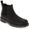 Dockers Men's Townsend Slip Resistant Faux Leather Comfort Boots In Black