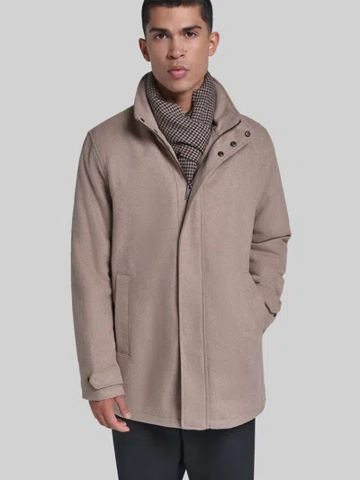 Dockers Walking Coat & Scarf Set In Sand
