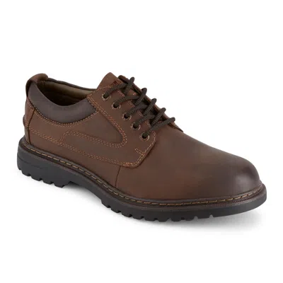 Dockers Warden Mens Oxford Shoes Comfortable Leather Shoes For Men With Stain Defender In Brown