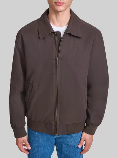 Dockers Water-resistant Microtwill Golf Bomber Jacket In Brown