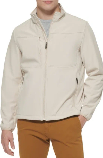 Dockers Water Resistant Soft Shell Jacket In Khaki