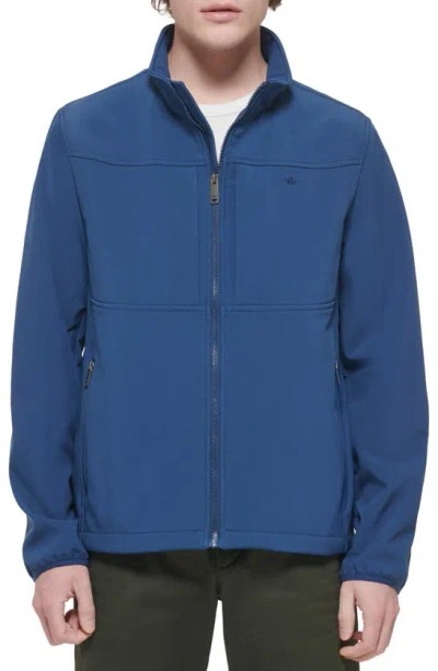 Dockers Water Resistant Soft Shell Jacket In Blue