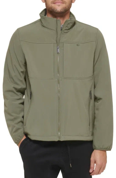 Dockers Water Resistant Soft Shell Jacket In Green