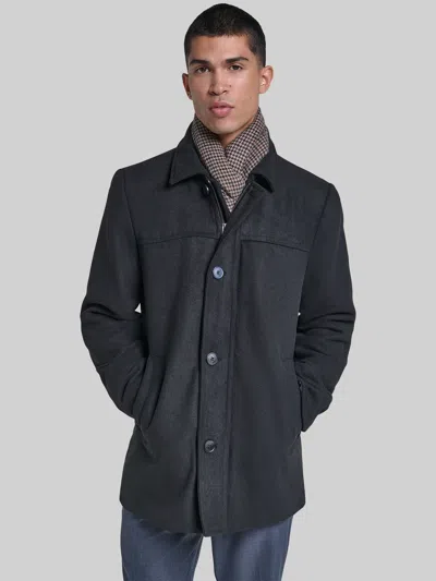 Dockers Weston Wool Blend Coat With Scarf In Black