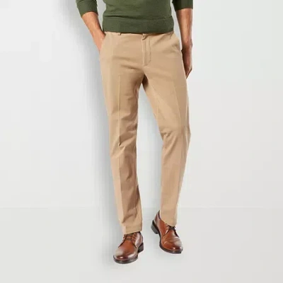 Dockers Workday Khaki With Smart 360 Flex Mens Slim Fit Flat Front Pant In Neutral