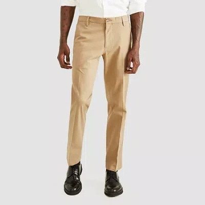 Dockers Workday Khaki With Smart 360 Flex Mens Straight Fit Flat Front Pant In Neutral