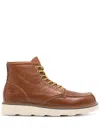 Docksteps Lace-up Leather Boots In Brown