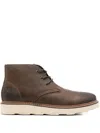 Docksteps Lace-up Leather Boots In Brown