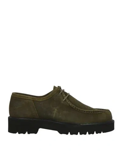 Docksteps Man Lace-up Shoes Military Green Size 7 Leather