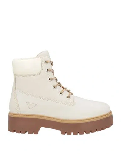 Docksteps Woman Ankle Boots Off White Size 8 Leather In Neutral