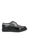 Docksteps Woman Lace-up Shoes Black Size 7 Textile Fibers In Black