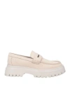 Docksteps Woman Loafers Light Grey Size 8 Leather In Grey