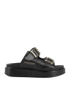 Docksteps Woman Sandals Black Size 8 Leather In Black