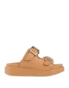 Docksteps Woman Sandals Tan Size 8 Leather In Brown