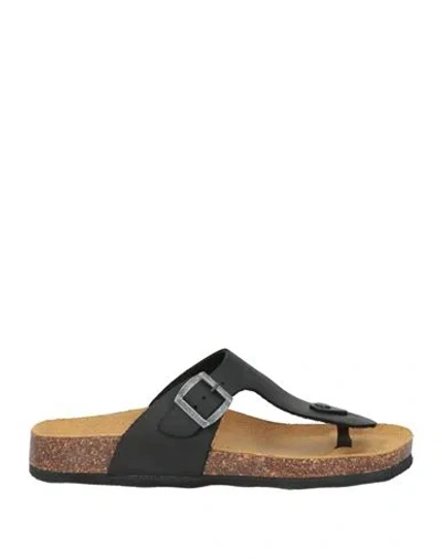 Docksteps Woman Thong Sandal Black Size 7 Leather