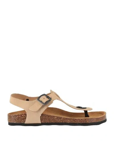 Docksteps Woman Thong Sandal Bronze Size 8 Leather In Yellow