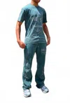 Doctrine Coat Of Arms Flare Jogger In Crystal Teal In Multi