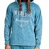 Doctrine Coat Of Arms Hoodie In Crystal Teal In Blue