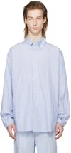 Document Blue 40's Shirt In Blue (stripe)