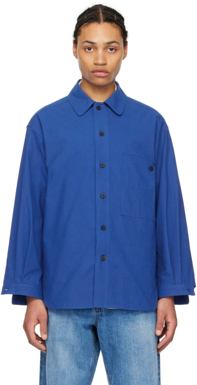 Document Blue Button Shirt