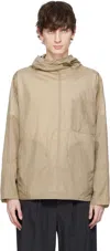Document Khaki Nylon Hooded Shirting Jacket In Khaki
