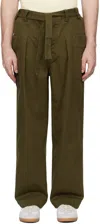 Document Khaki Wide Pocket Trousers In Khaki