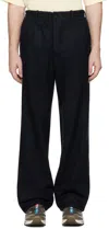 DOCUMENT NAVY HEAVY WOOL EASY JERSEY TROUSERS