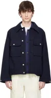 Document Navy Non-fade Denim Jacket In Indigo