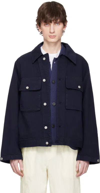 Document Navy Non-fade Denim Jacket In Indigo