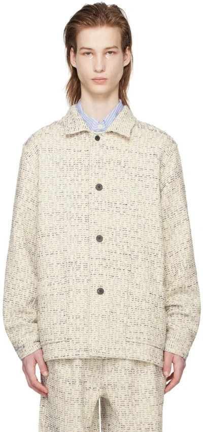 Document Off-white Button Jacket In Oatmeal