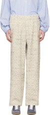 DOCUMENT OFF-WHITE WIDE TROUSERS
