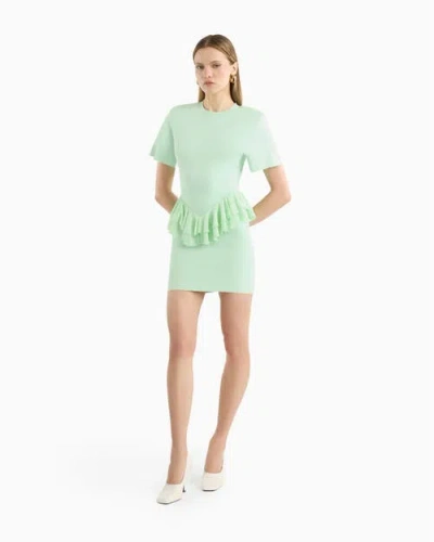 Dodiee Chloe Peplum Dress In Green