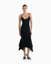 Dodiee Dawn Ribbed Form-knit Maxi Dress In Noir In Black