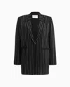 Dodiee Elsie Pinstripe Blazer In Noir In Black