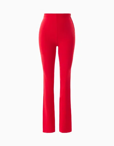 Dodiee Esme Sculpt-knit Cigarette Pants In Red