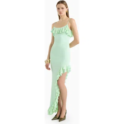 Dodiee Evelyn Ruffle Cami In Green