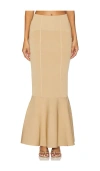 Dodiee Flare Maxi Skirt In 金色