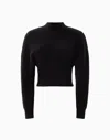 Dodiee Gal Cropped Sweater In Noir In Black