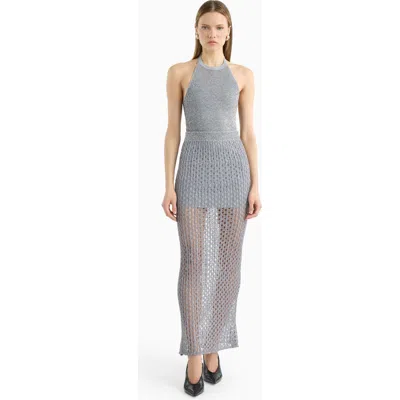 Dodiee Jerri Maxi Skirt In Gray