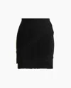 Dodiee Kim Fringe Mini Skirt In Noir In Black