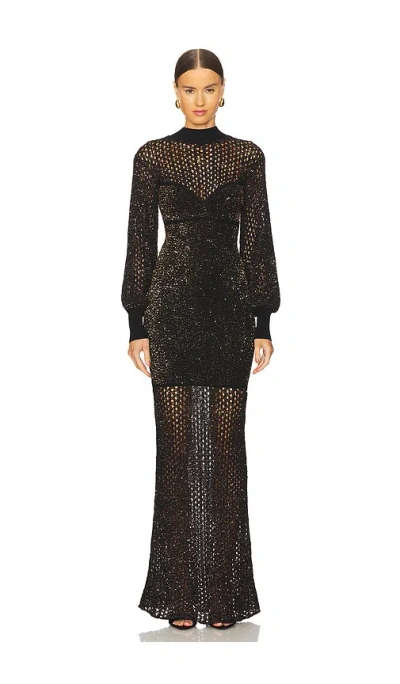 Dodiee Long Sleeve Maxi Dress In Black