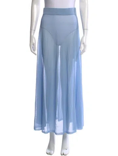 Pre-owned Dodiee Mesh Long Skirt W/ Tags In Blue