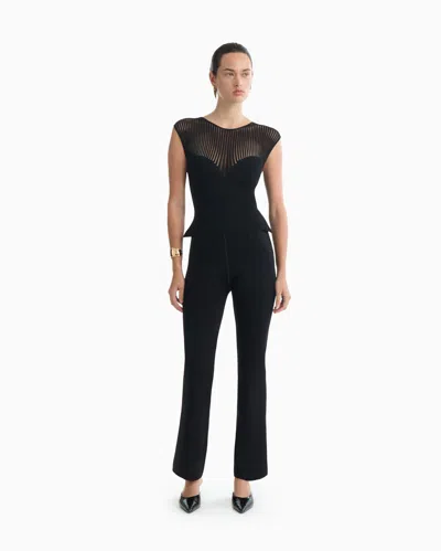 Dodiee Mira Sweetheart Top In Noir In Black