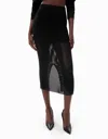 Dodiee Pointelle Knit Skirt In Black