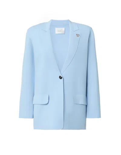 Dodiee Quinn Oversized Blazer In Light Blue