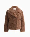 Dodiee Rebeka Faux Fur Jacket In Toffee In Brown