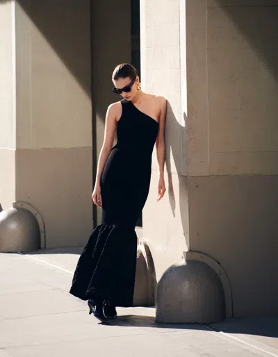 Dodiee Romy Mermaid Bubble Gown In Noir In Black