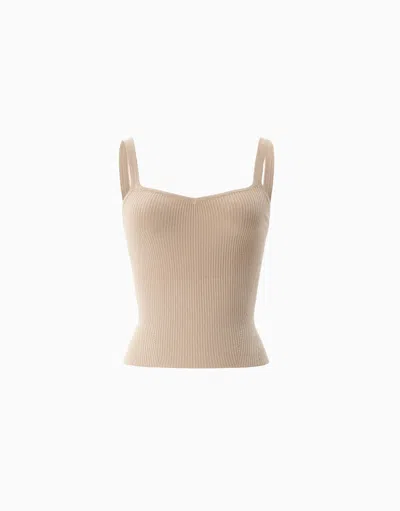 Dodiee Rosa Silk Tank Top In Oatmeal In Neutral
