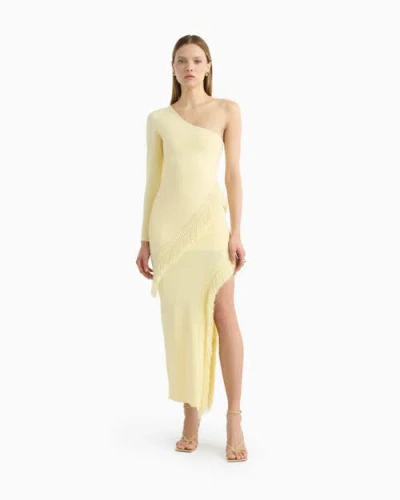 Dodiee Rosie Fringe Dress In Yellow