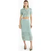 Dodiee Ruby Crochet Midi Skirt In Blue